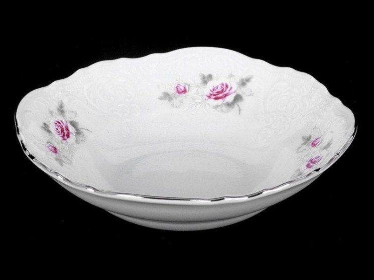 Салатник 16 см Серая роза/платина, Бернадотт, фарфор