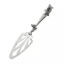 Лопатка д/пирожного  'Бабочки'  латунная медная посереб.