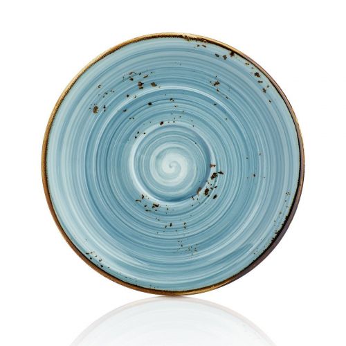 Тарелка мелкая 23 см голубая "Infinity", By Bone