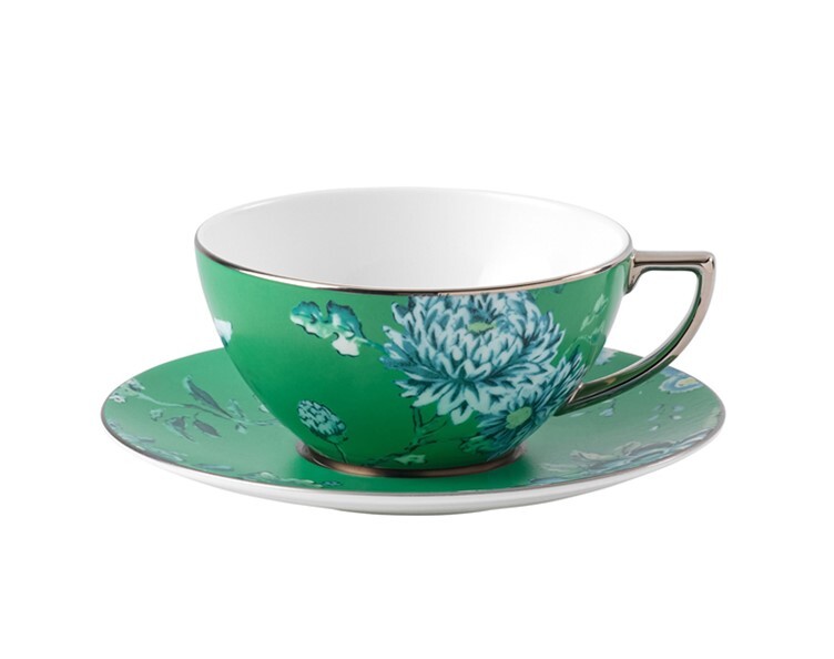 Чайная пара 250 мл зеленая Wedgwood Jasper Conran Chinoiserie Green