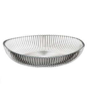 Салатник овальный 25,5x16,5 см h 6 см, стекло, прозрачный, Aria