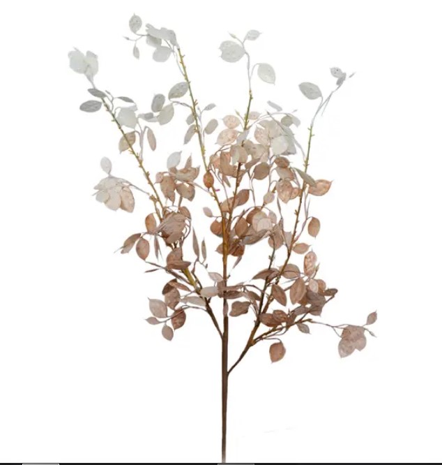 Ветвь бересклета H86 см, пластик, белый