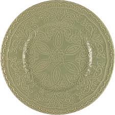 Тарелка плоская 22,5 см оливковая SKALISTOS