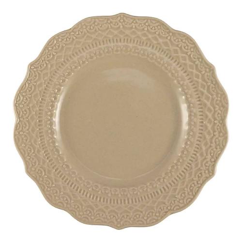 Тарелка плоская 28 см бежевая SKALISTOS
