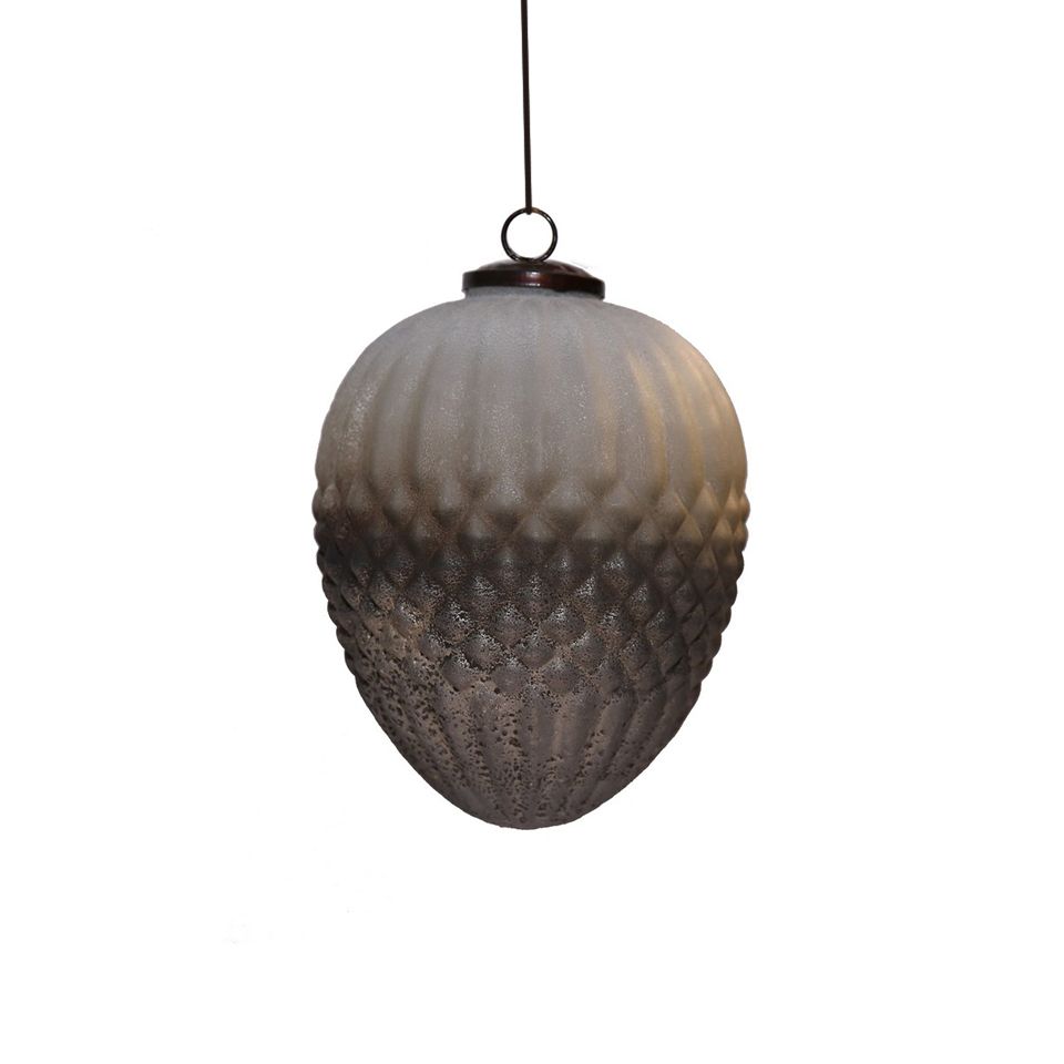 Новогодняя игрушка Шишка 15 см, стекло