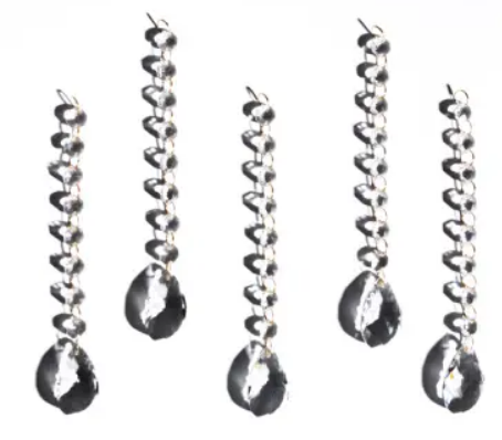 Хрустальная цепочка + 1 капля, 5 шт, прозрачный