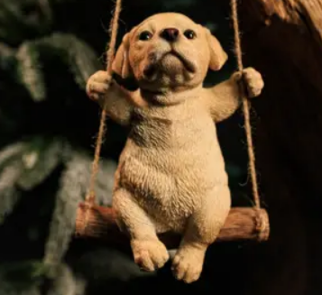 Подвес ЛАБРАДОР 12х15 см, полирезин, бежевый