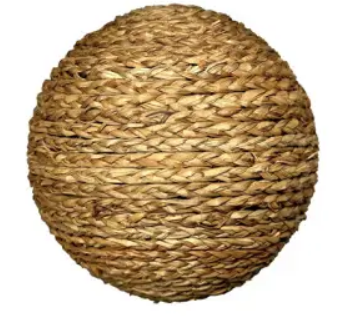 Шар D12 см, ротанг, коричневый