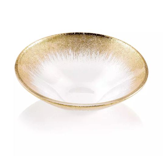 Салатник 19 см стекло/сусальное золото Orizzonte IVV