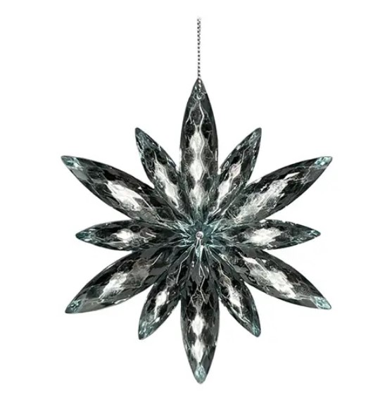 Подвес СНЕЖИНКА D11 см, акрил, голубой