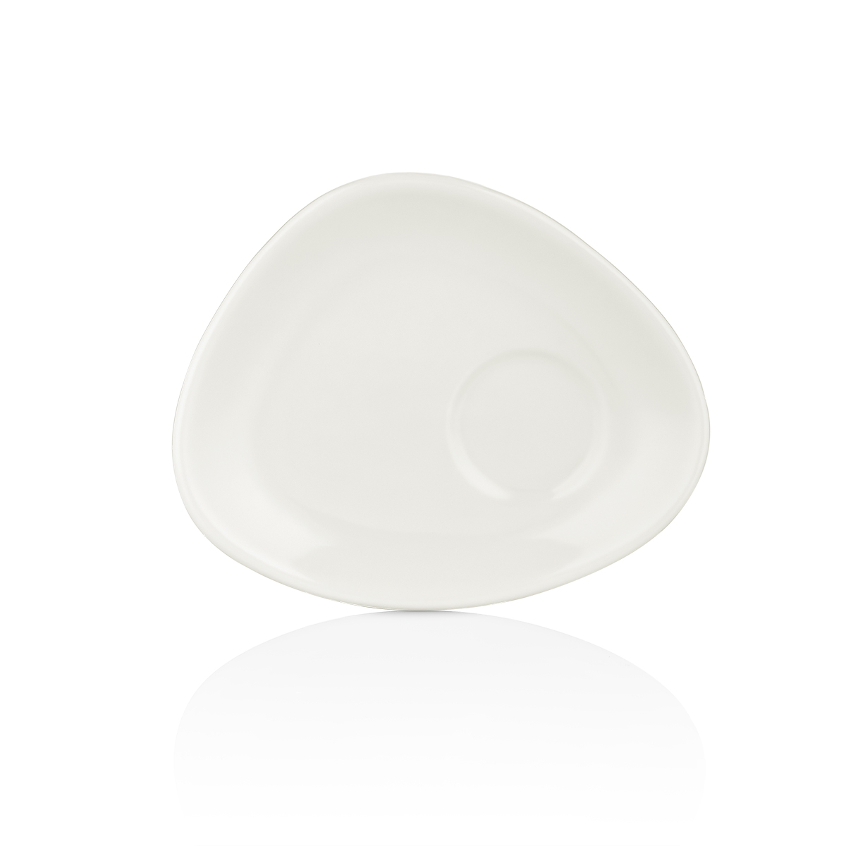 Блюдце ассим. кофейное 14*11 см белое "Arel", By Bone