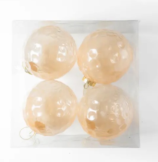 Шар D15 см, 1шт, пластик, шампань