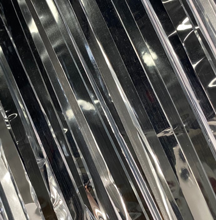 Новогодний дождик глянцевый 200х300 см, полипропилен, серебряный