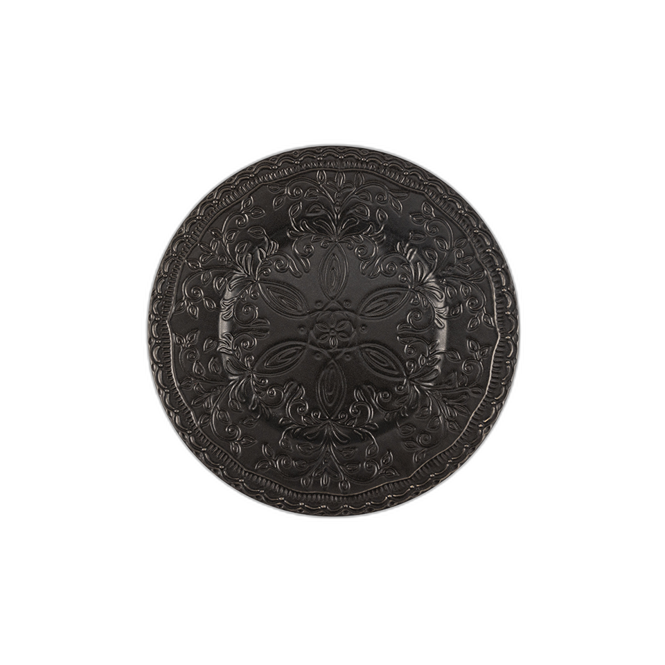 Тарелка плоская 22,5 см черная SKALISTOS