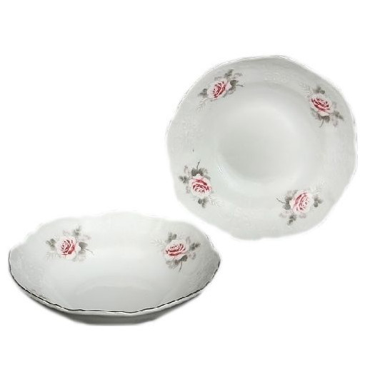 Салатник 13 см Серая роза/платина, Бернадотт, фарфор