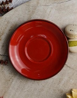 Блюдце для чайной чашки 16 см красное, Seasons