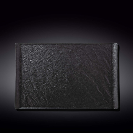 Блюдо прямоугольное 380*245 мм, черное Slate