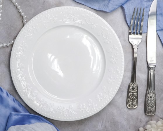 Тарелка мелкая d 26 см h 2,4 см, фарфор, Primavera