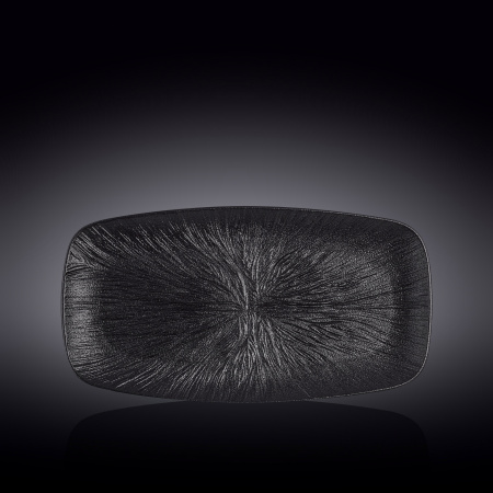 Блюдо прямоугольное 355*19 мм, черное Slate