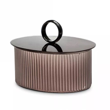 Шкатулка металл, цвет Bronze 14,5см