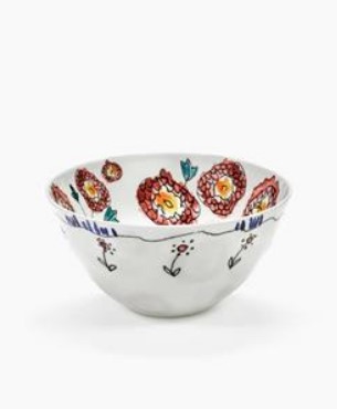 Салатник 18 см Anemone Milk Midnight Flowers