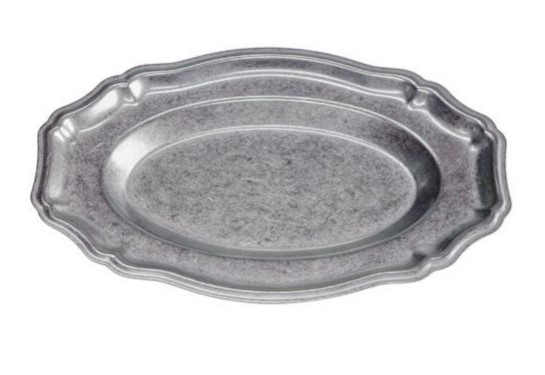 Поднос овальный с рельефом 26x17 см h 2 см, нерж. сталь, Antique Metal
