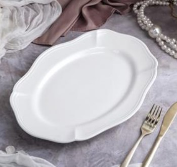 Блюдо овальное 25,4×17,9 см h 3 см, фарфор, Grazia