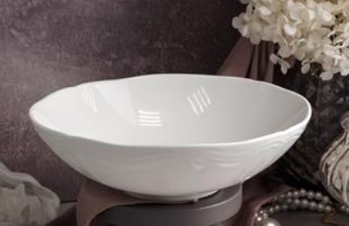 Салатник 600 мл, d 18 см h 5,4 см, фарфор, Grazia